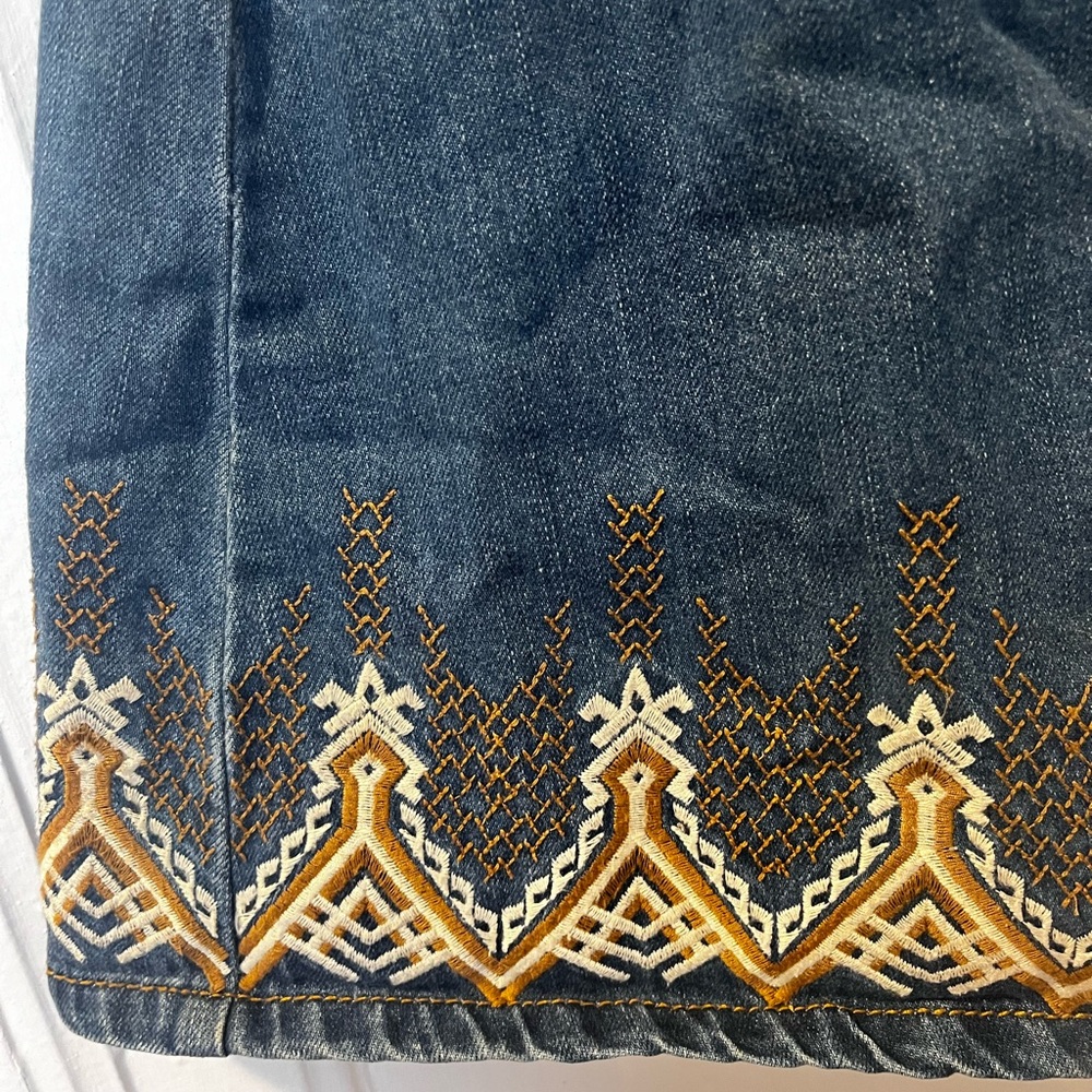 Free People embroidered miniskirt